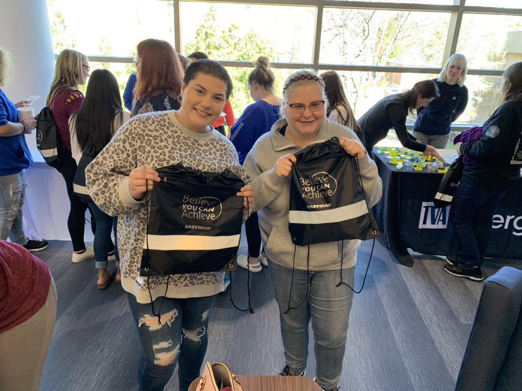 KerkhoffDBEXCEL's tweet photo. Thank you @etsu for hosting another wonderful STEMposium to educate young women about opportunities in the STEM field. Our @KCS_DBEXCEL students also enjoyed the campus tour and yummy food at the Culp Center.   💛💙 Cheers to their futures! @KCS_District #WeAreDBE https://t.co/R6VPYleQbW