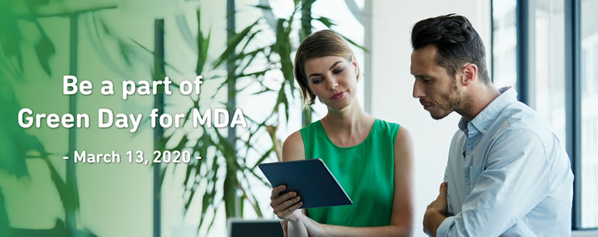 March 13th is Green Day for MDA! Be sure to sign up to participate and wear your green to show your support of #MDA. Snap a picture of you in your green and share it by tagging <a href="/mdaorg/">Muscular Dystrophy Association</a> in your images. ☘️📸☘️bit.ly/GreenDayMDA