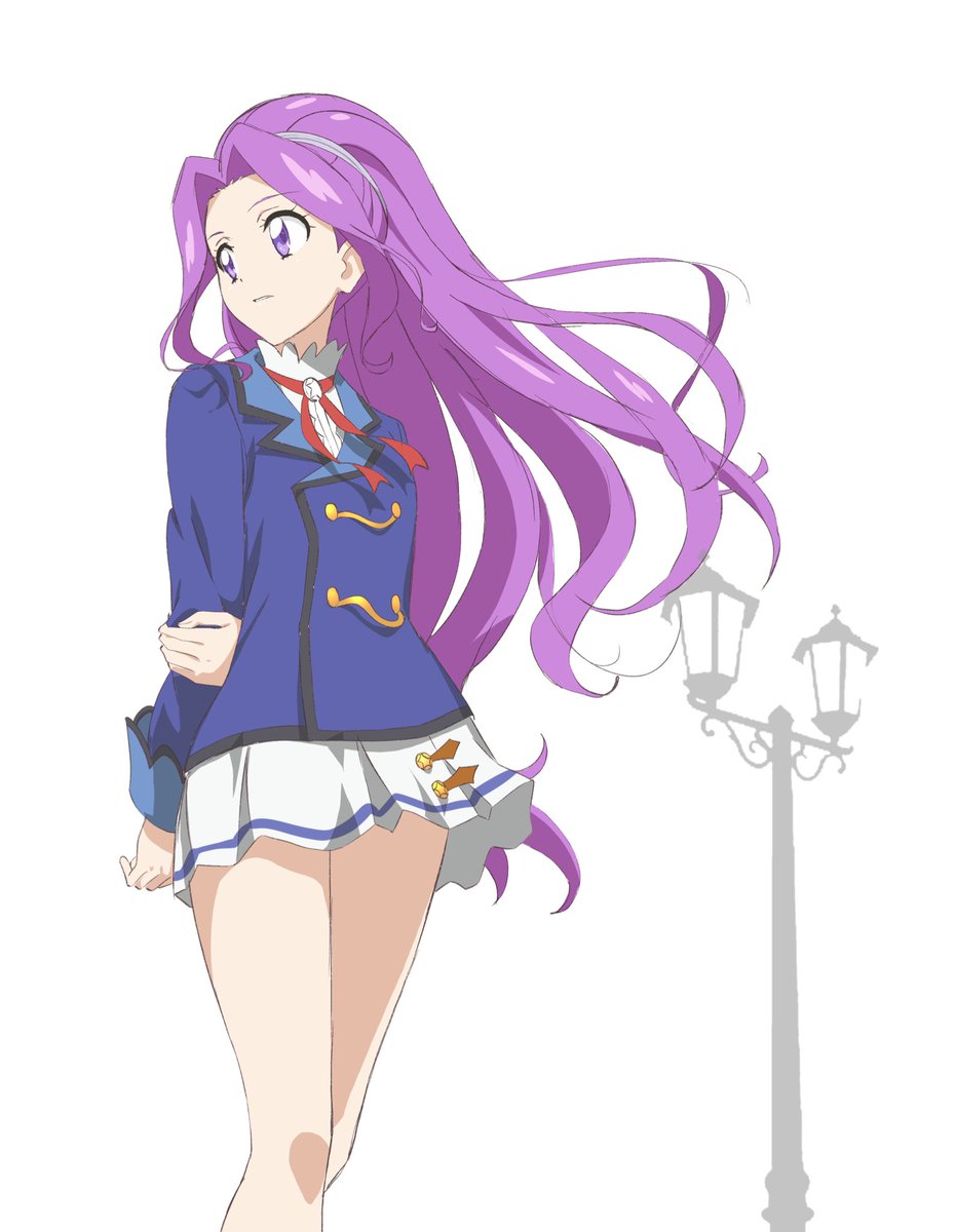 1girl starlight academy school uniform solo long hair skirt purple hair school uniform  illustration images