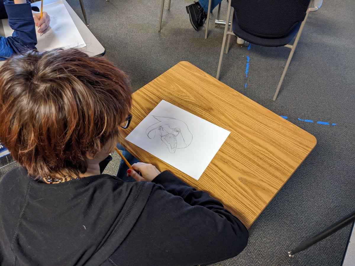 MrMcDonaldACMS's tweet photo. Doing some great illustration with Analise Black. #ACexplo2020 https://t.co/t1WoBlNfAk