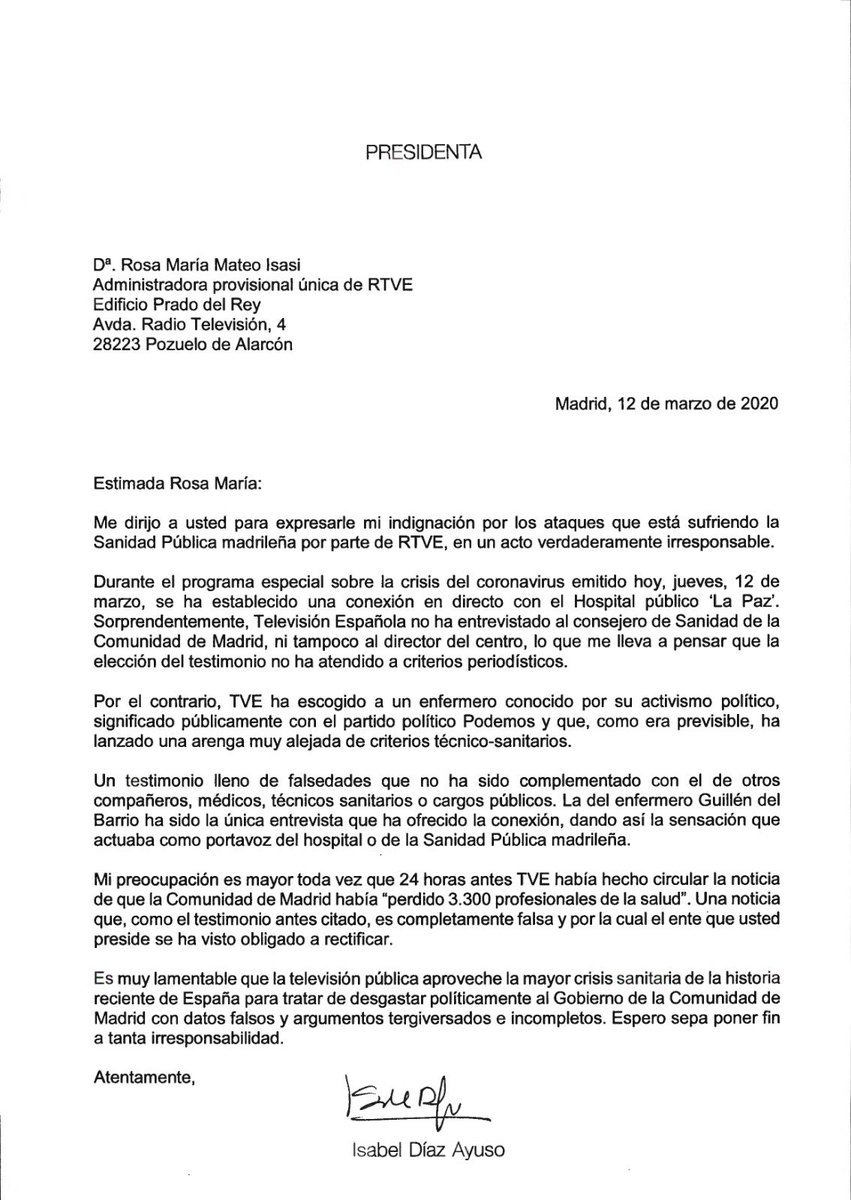 Isabel Díaz Ayuso tweet media