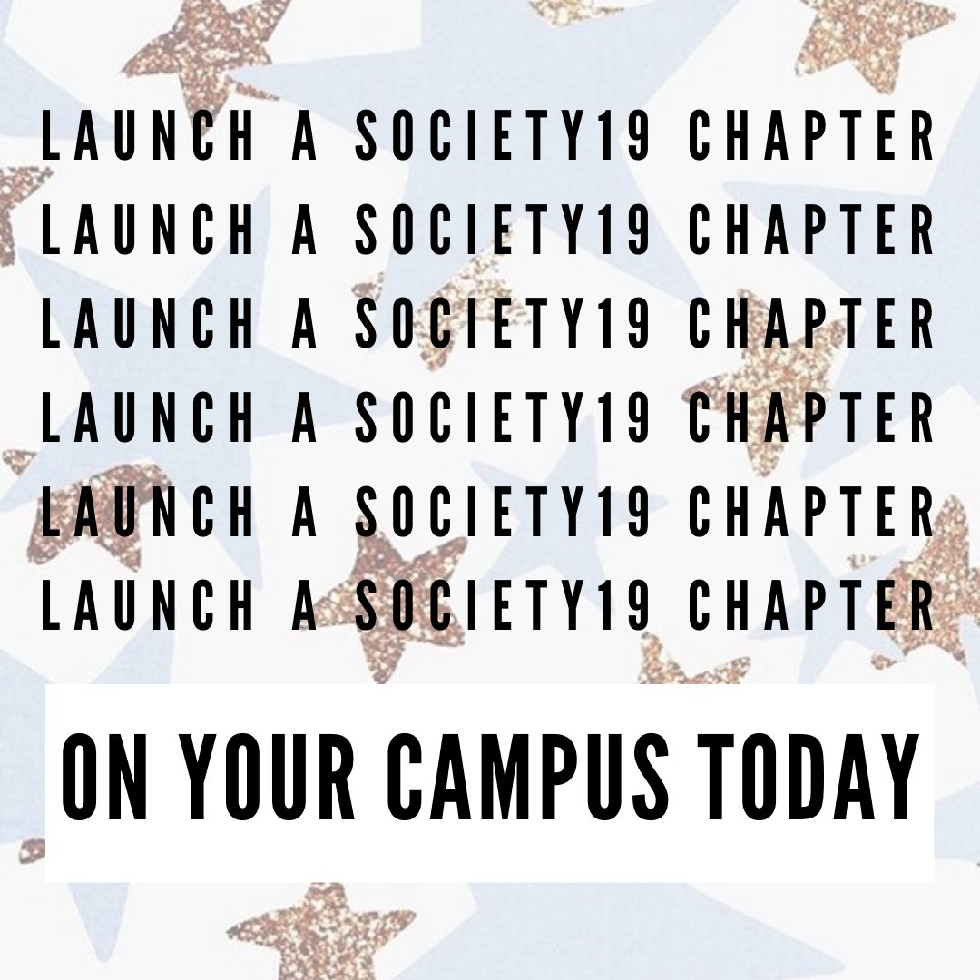 Want to become the go-to resource for all things #fashion, beauty, lifestyle and #campus related? Apply to become Editor-In-Chief &amp; launch a Society19 chapter on your college campus TODAY! Click here 👉 forms.gle/urjCweeQSxeCFE… to #apply