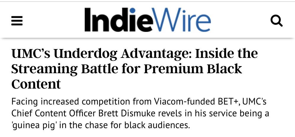 "UMC is one of the services that will continue to be here, well into the future...."🙌🏾

Check out the full article from <a href="/IndieWire/">IndieWire</a> 👉🏾indiewire.com/2020/03/umc-tv…