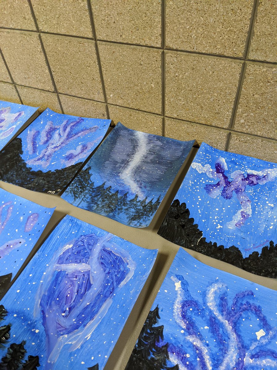 MrMcDonaldACMS's tweet photo. From happy little trees to painting a galaxy we have some great art being created on #ACexplo2020 https://t.co/MaBJHnpjim