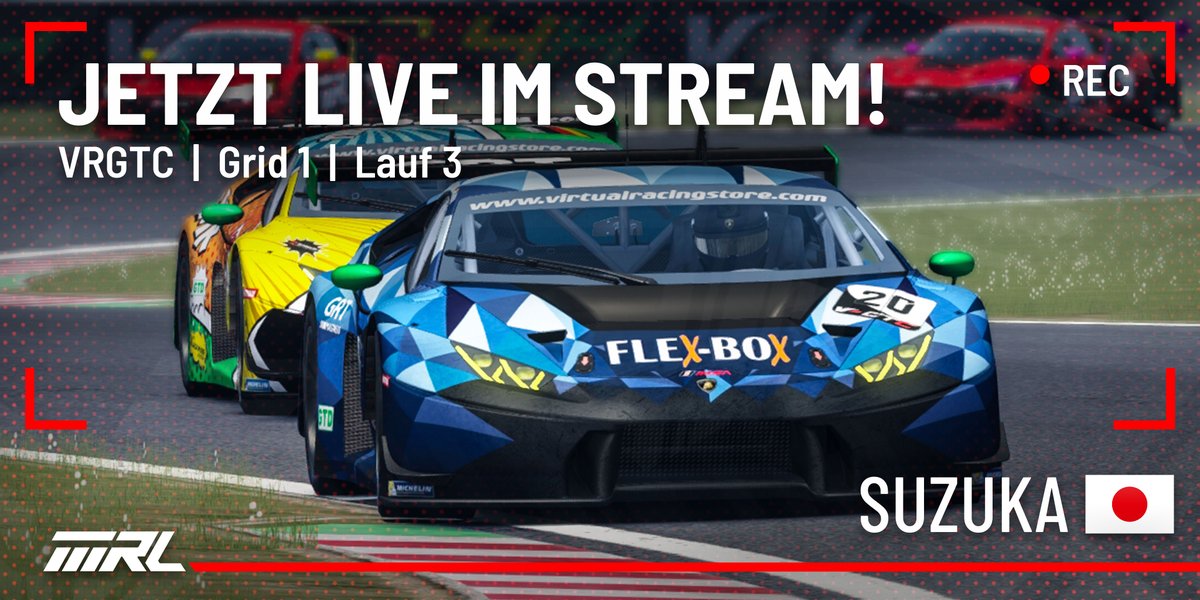 SimracingMrl's tweet photo. Live aus Suzuka ab 20:30 Uhr!
Link: https://t.co/tuNX1PzIDI
#mrl #mrlsimracing #vr #virtualracing #grt #grasserracingteam #gt3 #japan #suzuka #esports https://t.co/Qx3rTrVfRq