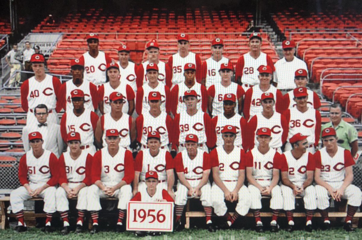 Sports Days Past on X: The 1956 Cincinnati Reds, who smashed a then league  tying 221 homers that year! @Reds  / X