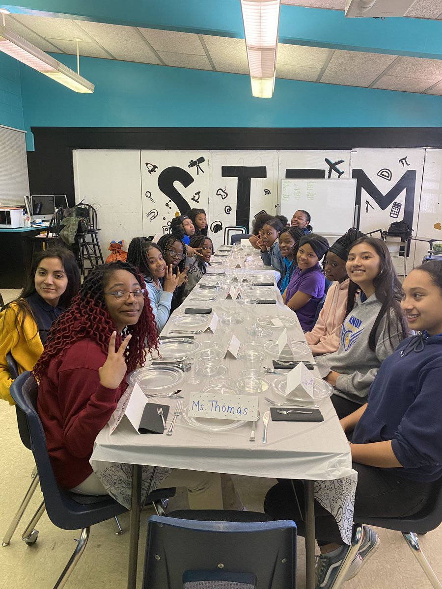 ATeam_MsThomas's tweet photo. My ladies learned about manners and how to set a table this week. We ended the week with a dinner. https://t.co/Cr1VtkxfaU