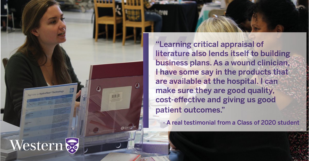AHCPwesternu's tweet photo. Many of our graduates are lead #woundcare specialists in their place of practice, informing decisions on products and equipment. Learn how  advanced #criticalappraisal and #research skills help our students become leaders: https://t.co/TpnOIFF4nq
 #woundhealing #leadership https://t.co/xTbDaTG568
