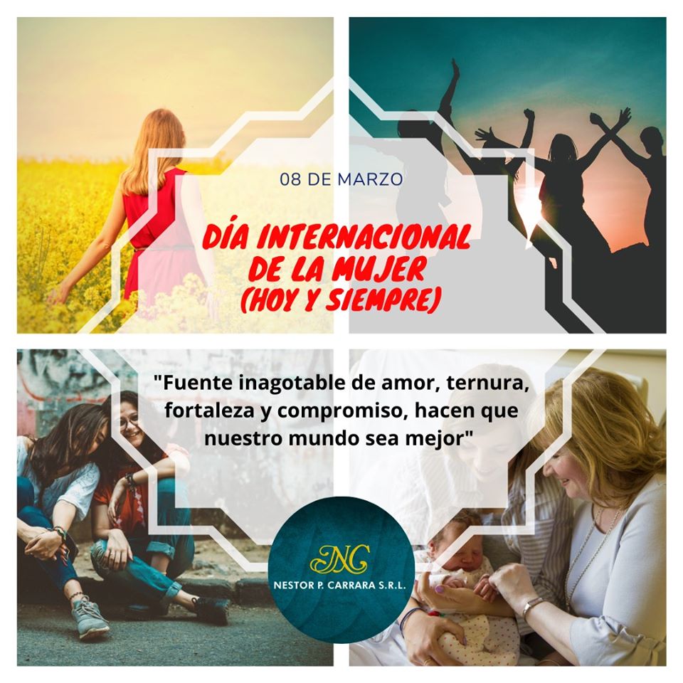 CarraraSRL's tweet photo. "Toda nuestra admiración y respeto a las mujeres que forman parte de nuestra familia empresarial" ❤ #FelizDíaInternacionalDeLaMujer https://t.co/Zv4OIDYhCd