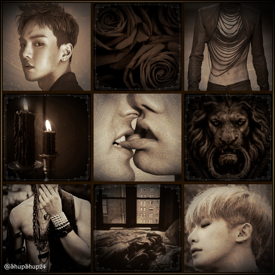 ShupShup24's tweet photo. Prompt by: @my_hallyu_baes 🌻
Words: chains | studs | black candle

#MONSTAX #showho #moodboard #edit #aesthetic #SHOWNU #WONHO https://t.co/4sUTABnVuj