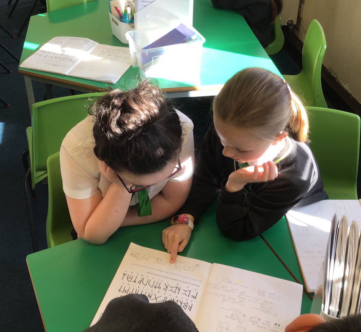 LindenRDAsh's tweet photo. @LindenRDAsh #LindenHomework #anglosaxon #runes
Deciphering each other’s messages that were completed for homework.
They were very good at reading runes! https://t.co/kuFmXL5QKP