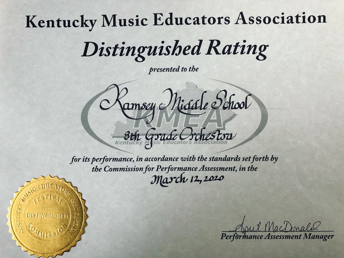 RamseyOrch's tweet photo. 7th and 8th grades bring home distinguished! Man, what a wild two days! So proud of these kiddos. Ramsey Orchestra is a distinguished program!! #ROFam @RamseyMS_JCPS @RamseyPrincipal https://t.co/IlZQQxX901