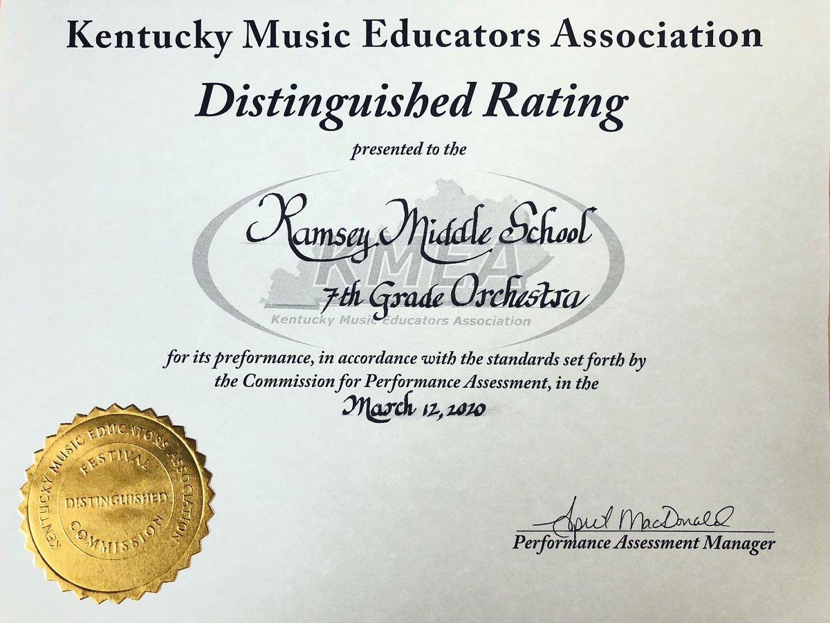 RamseyOrch's tweet photo. 7th and 8th grades bring home distinguished! Man, what a wild two days! So proud of these kiddos. Ramsey Orchestra is a distinguished program!! #ROFam @RamseyMS_JCPS @RamseyPrincipal https://t.co/IlZQQxX901