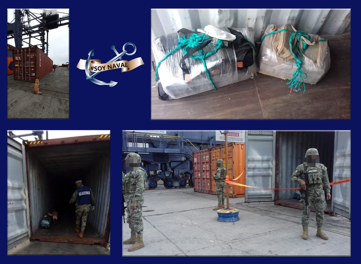 SEMAR_mx's tweet photo. #Noticias personal de la Segunda Región Naval en trabajo conjunto con la Aduana Marítima de Ensenada, la @FGRMexico y la @gesibc, aseguraron dos maletas que contenían 65 paquetes de polvo blanco con características similares a la cocaína.

👉https://t.co/cxfj5bsKVH https://t.co/zzor6Iswzk