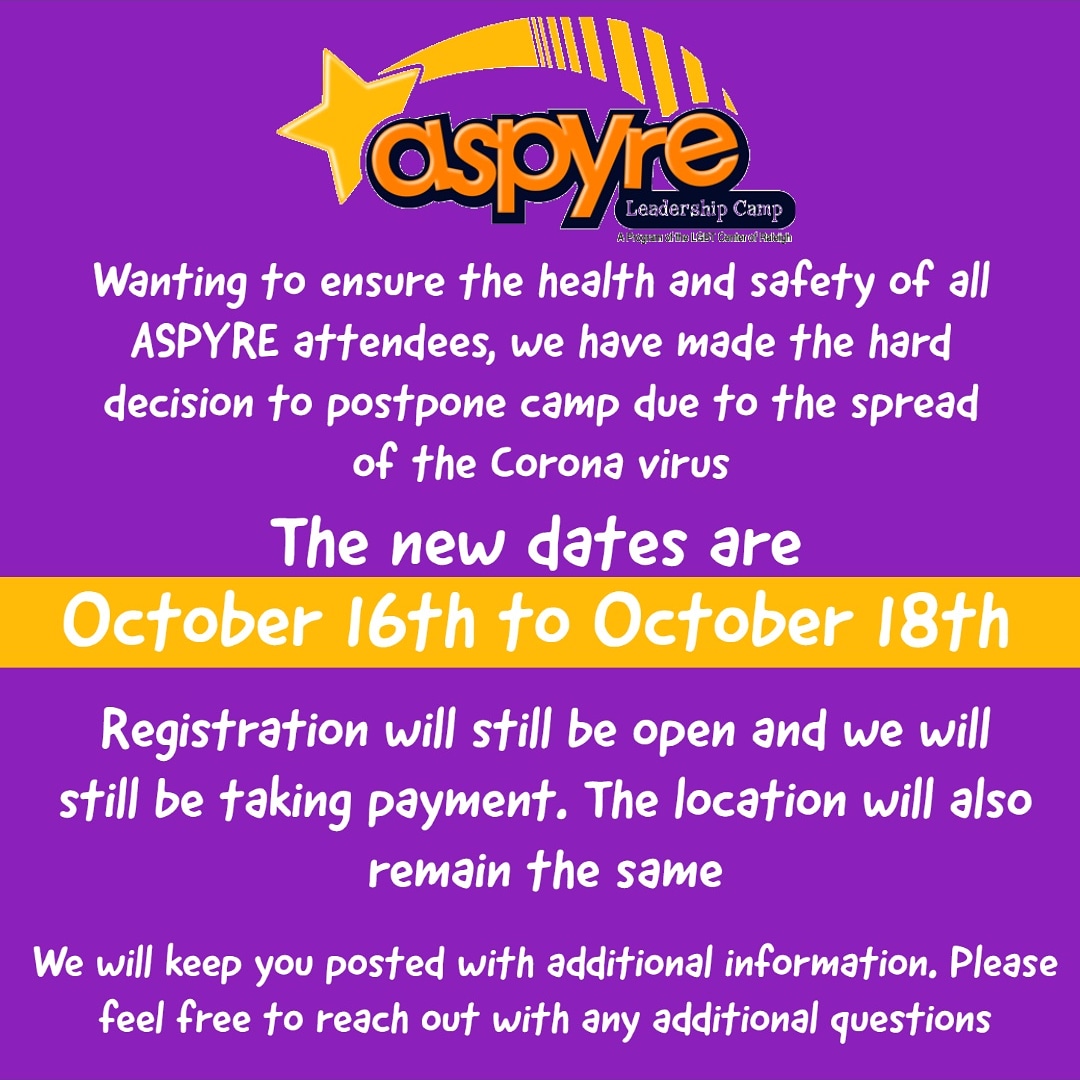 This was a very hard decision for us to make but it had to be made for safety of facilitators and attendees. Stay safe and healthy!