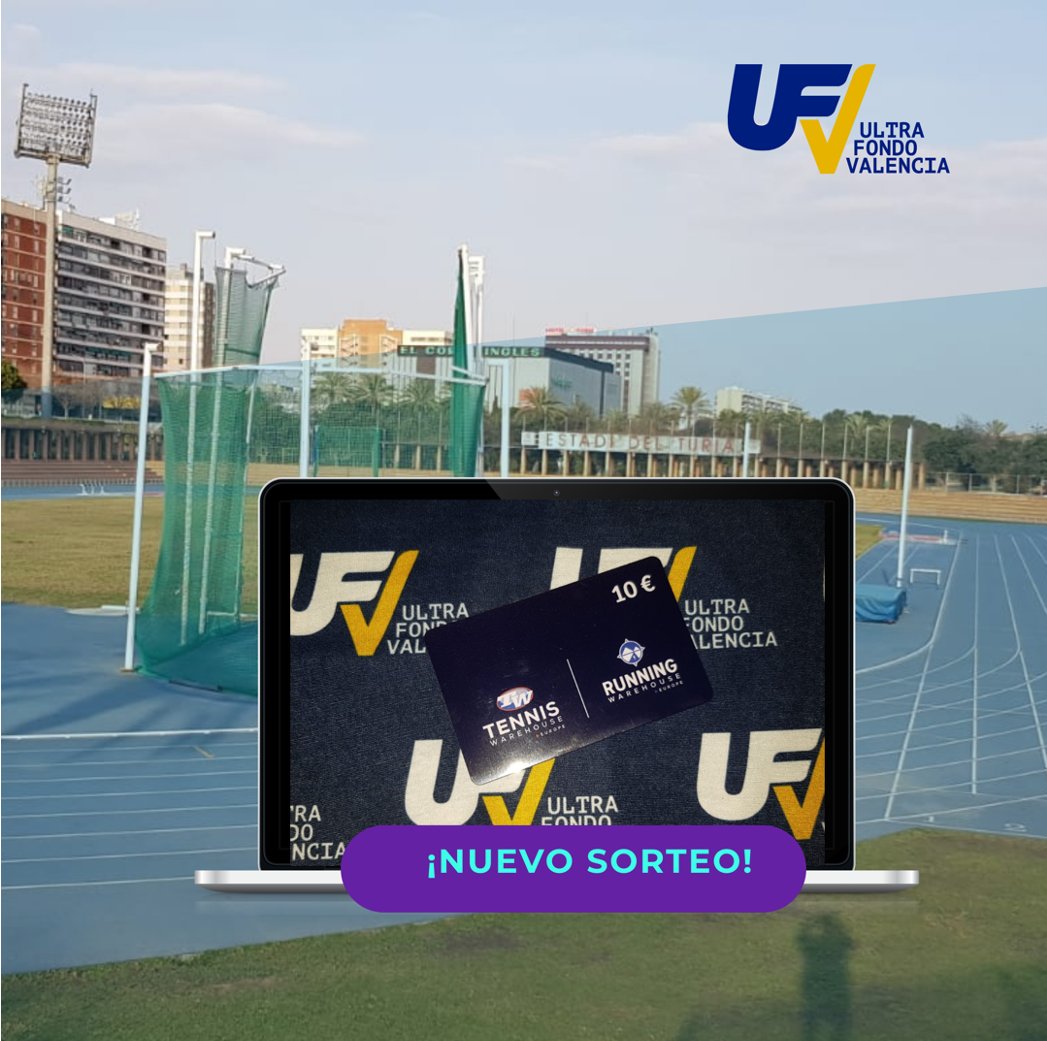 UltrafondoV's tweet photo. Ultrafondo Valencia junto a nuestro patrocinador @tenniswarehouse sorteará en los próximos días una tarjeta regalo con valor de 10€.
¡Estáte atent@ a nuestras redes para no perderte el sorteo!
#UltrafondoValencia #Tenniswarehouse #Runbiker https://t.co/sVZH9n4jPn
