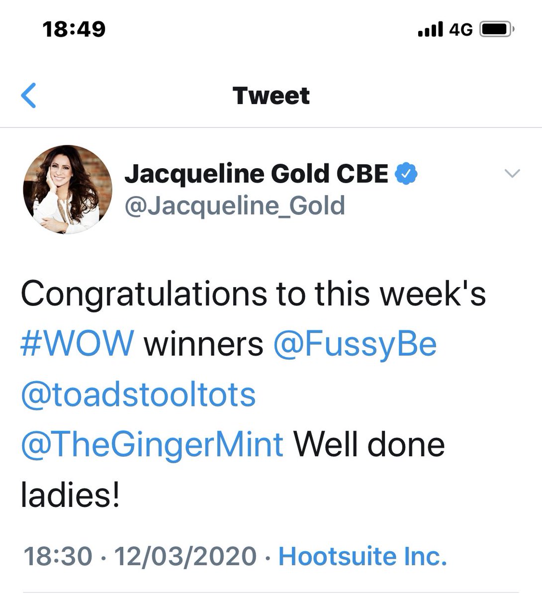 Fussy Be (@fussybe) on Twitter photo Amazing to be announced as one of this weeks winners of <a href="/Jacqueline_Gold/">Jacqueline Gold CBE</a> #WOW recognition.... super proud 🖤 thank you Amazing to be announced as one of this weeks winners of <a href="/Jacqueline_Gold/">Jacqueline Gold CBE</a> #WOW recognition.... super proud 🖤 thank you