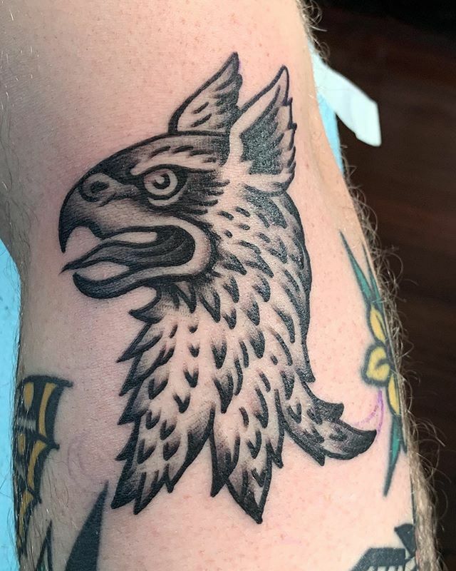 idlehandsf's tweet image. Griffin for Jack last week @idlehandsf #idlehandsf #rosskjones #griffintattoo