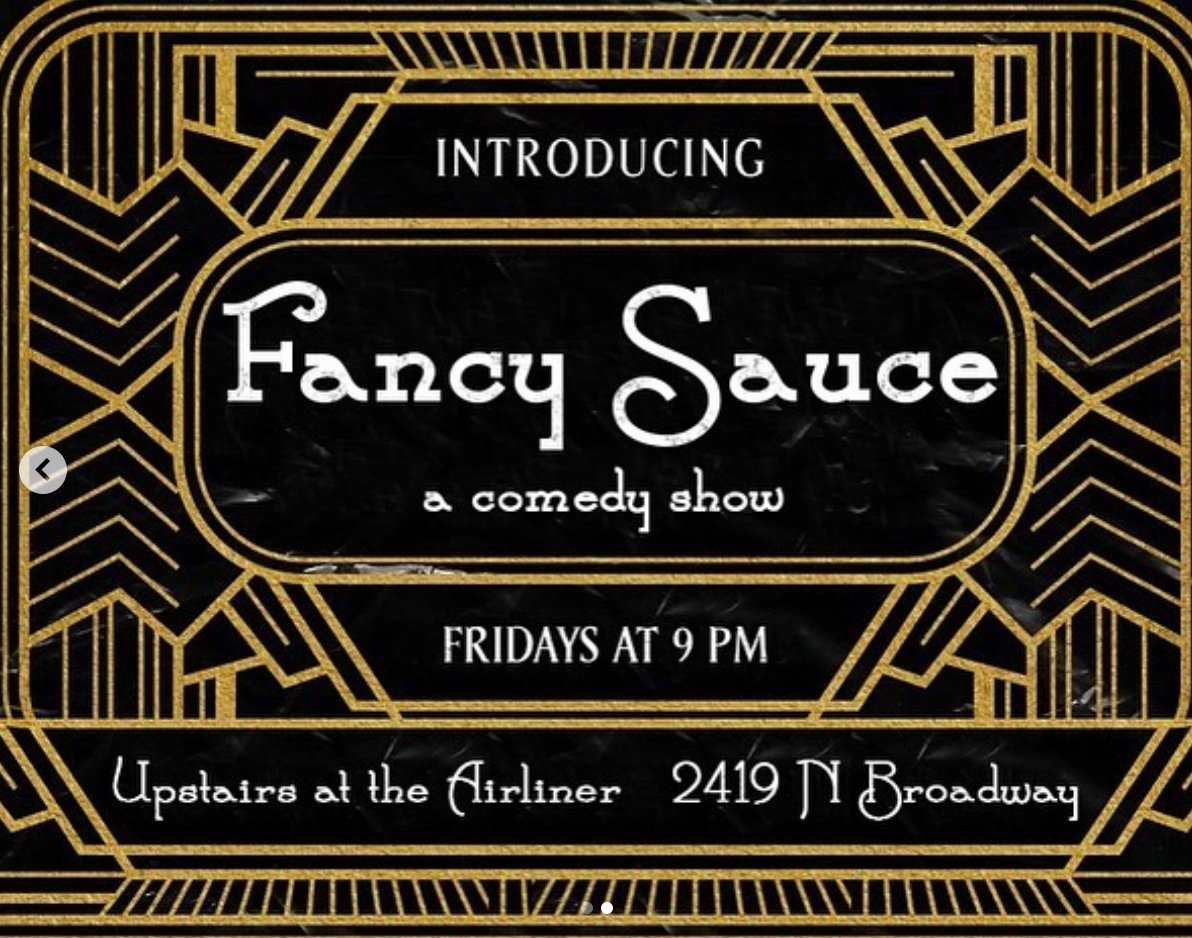 #PickoftheDay
Fancy Sauce <a href="/theairlinerla/">The Airliner</a> (i.e. return of <a href="/saucecomedy/">Sauce Comedy</a>), Fridays starting 4/3
thecomedybureau.com/fancy-sauce-ai…