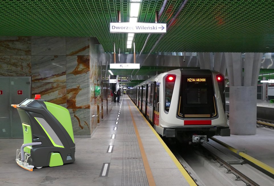 sadowski_m's tweet photo. #robots to sanitize train &amp; metro platforms: #Warsaw based startup https://t.co/K36QAVDPDU offers a robot scrubber #RIAUTOBOT that might help to clean and sanitize public places from #Covid_19 https://t.co/vUbSC6Rljp https://t.co/rEwvVGzzPG
