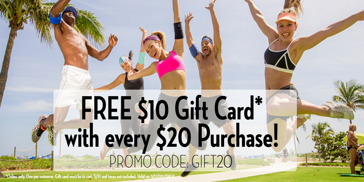FLASH SALE! TODAY ONLY! Spend $20 and get a $10 gift card to bondiband.com. Promo Code: GIFT20. Tick-tock. Offer expires at midnight! #running #workout #gymmotivation #RTWEET 

*Online only. One coupon per customer.Valid 3/12/20. $10 gift card must be in your cart.