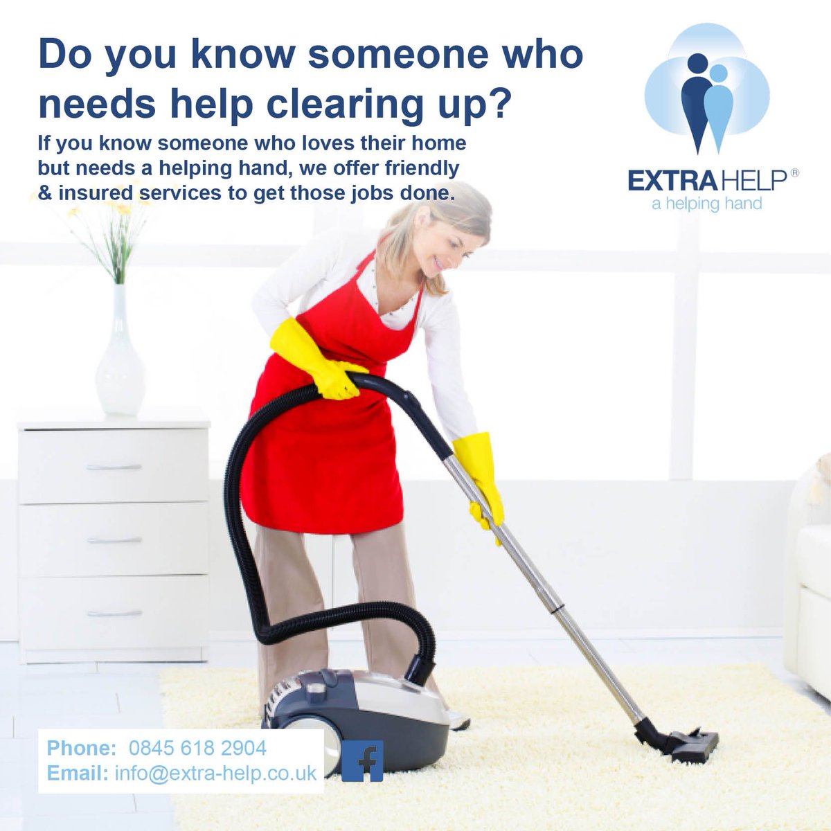 Do you know someone who needs a little extra help with their cleaning? Maybe it's you? Visit slo.link/16311 to find out how our DBS Checked helpers can support them (or you!) | #Cleaning #HomeHelp #DomesticHelp #UK