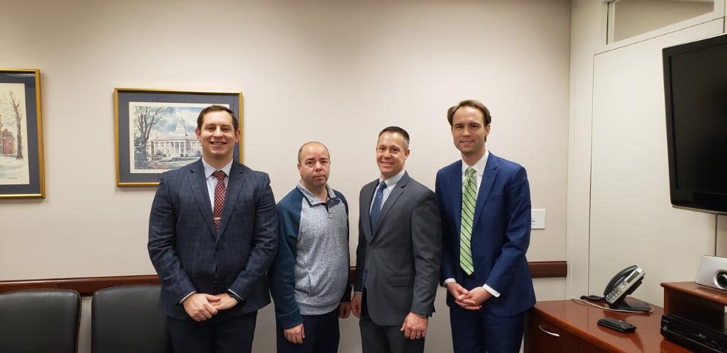 WIowaDairy's tweet photo. WIDA board members are advocating for dairy at Capitol Hill this week! Thank you to the senators and staff for hearing dairy's story! @SenatorFischer @ChuckGrassley @SenJoniErnst @SenJohnThune @SenatorRounds @BenSasse #FutureFarmWorkforce https://t.co/s7cIv9396H
