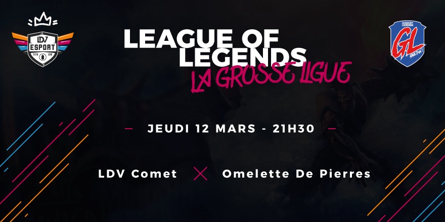 LDVEsport's tweet photo. [GROSSE LIGUE]
#LdvComet joue ce soir à 21h30 face à #OmeletteDePierre pour leur premier match du palier Hérault ! 🔥
On leur donne du courage dans les commentaires ! ✌️
#LDVWIN 
Cc @lolesportsfr https://t.co/NJJ2xdd5UX