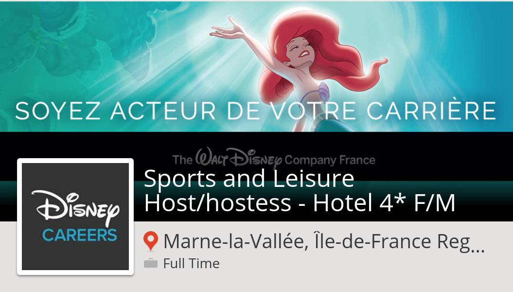LydiaMarcelino's tweet photo. Découvrez ce #stage : #Sports and Leisure #Host/hostess - Hotel 4* F/M chez #Disney (#MarnelaVallee) #DisneyJobs https://t.co/UJKRt4Nh8p https://t.co/JlD3ySwgX2