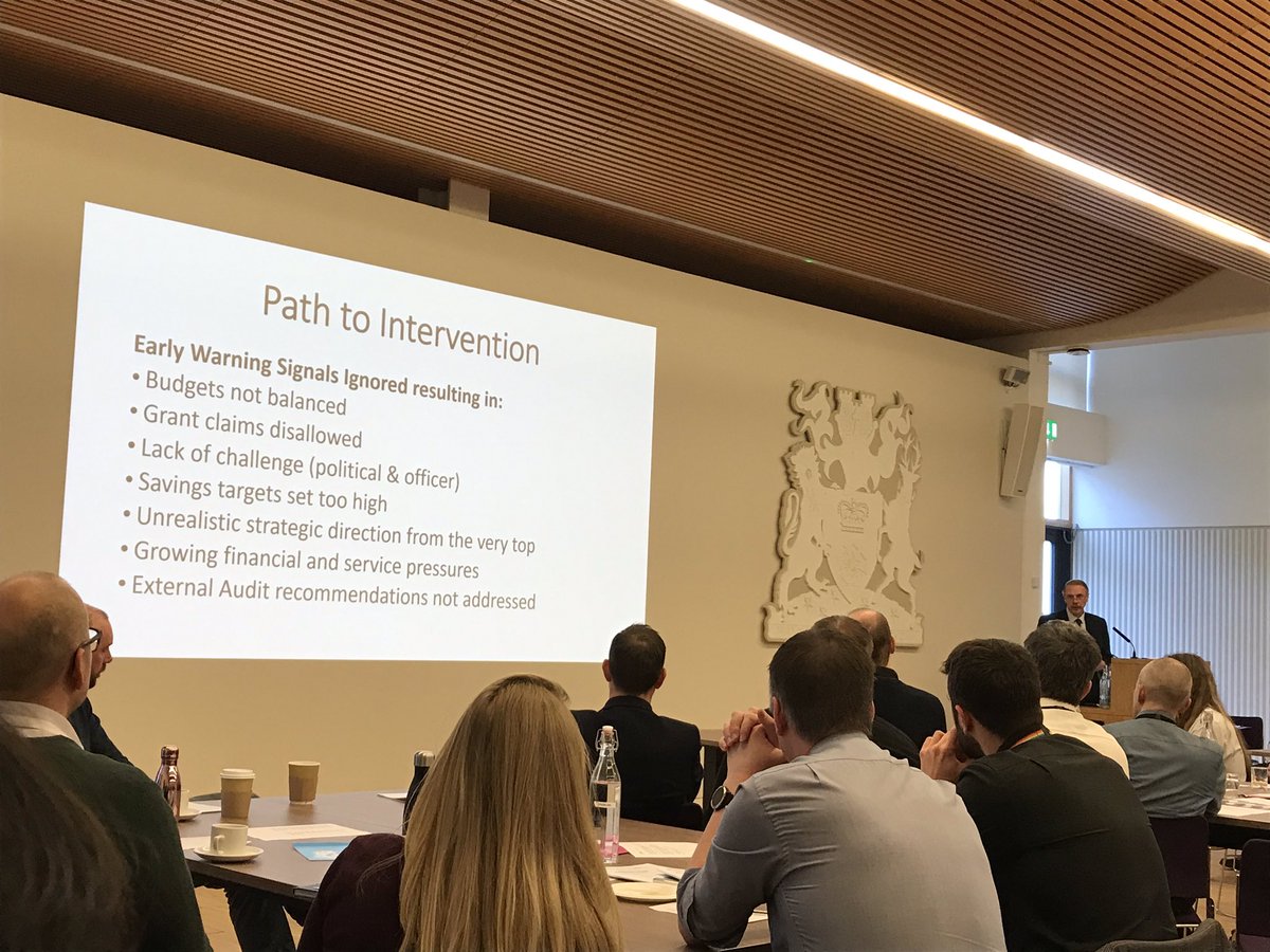 Carolyn_CIPFA's tweet photo. Brian Roberts gave a frank and sobering session on Northamptonshire, failure in governance led to the financial crisis. Self awareness was weak as was budget setting and control. In Max Caller’s words ‘ no substitute for doing boring well’ @Carolyn_CIPFA https://t.co/q2aeFtCkPN