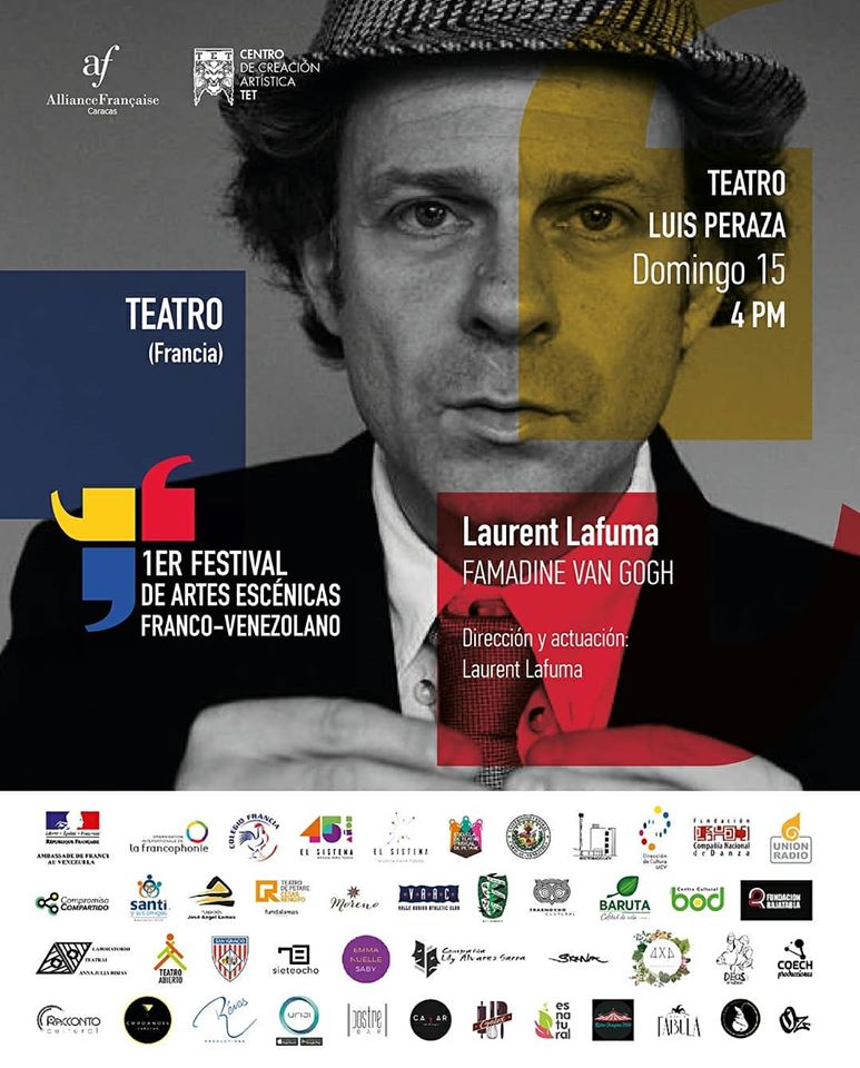 AcaCaracas's tweet photo. #AcáCaracas #FinDeSemana 1er Festival de Artes Escénicas Franco Venezolano |Teatro Luis Peraza @Centrotet #LosChaguaramos |
#Sáb #14Marzo 4 p.m.
MOLLY B. Basado en el texto de James Joyce.
#Dom15 4 p.m.
FAMADINE VAN GOGH
Basado en las Cartas escritas por Van Gogh.
#ViveCCS https://t.co/nA5caEj2vr