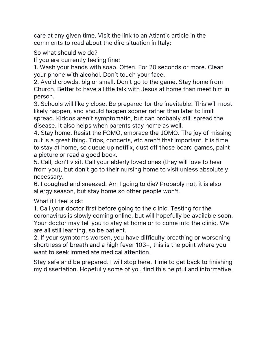 To anyone who has twitter/facebook reach beyond the Harvard/MIT/science twitter afficianado -bubble consider posting something like this to help people digest the  torrent of coronavirus information. My post isn't perfect but people have been appreciate and responsive.