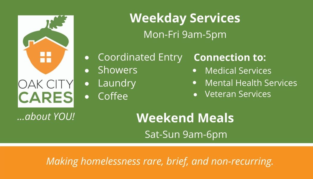 OakCityCares's tweet image. Help connect people in need to our services by downloading, printing, and distributing our Corner Cards. Each card has information on our services, hours, location, and @GoRaleighNC bus route. Check them out here: oakcitycares.org/corner-cards/