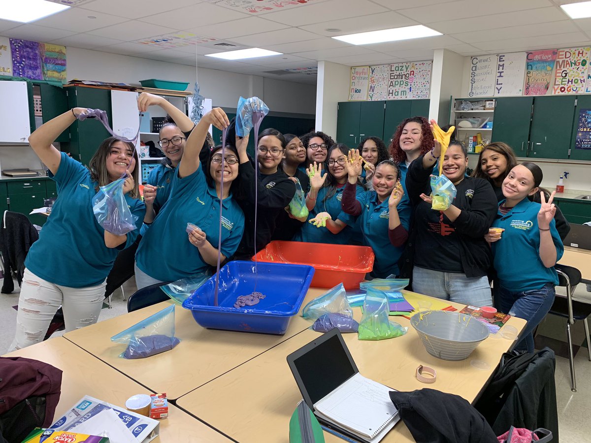 RdgMuhlCTC's tweet photo. Students in Early Childhood Education learned the value of team work and problem solving today after a “slime filled accident” while preparing for the preschool children. All the ECE students chipped in to help, while having a little slime fun themselves. #RMCTC https://t.co/asumSQMDQ7
