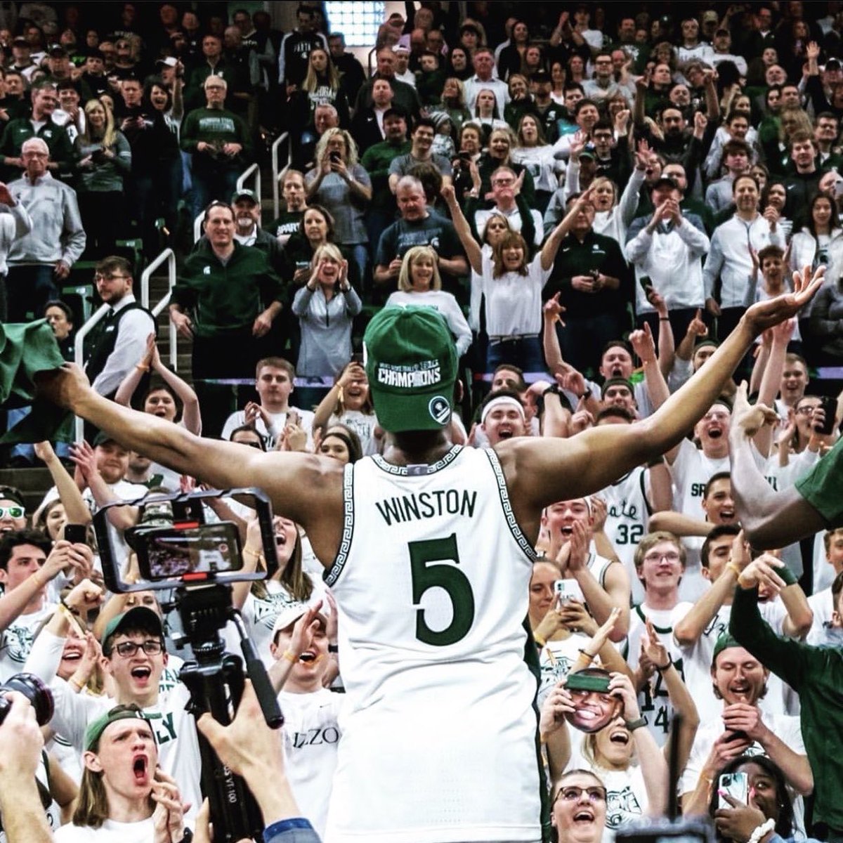 If this is the last picture of Cassius Winston in a Spartan uniform, I’m proud he’s leaving as a champion.

He deserves the chance to compete for the national title after all he’s been through, but no matter what, he will go down as one of the most beloved players in MSU history.