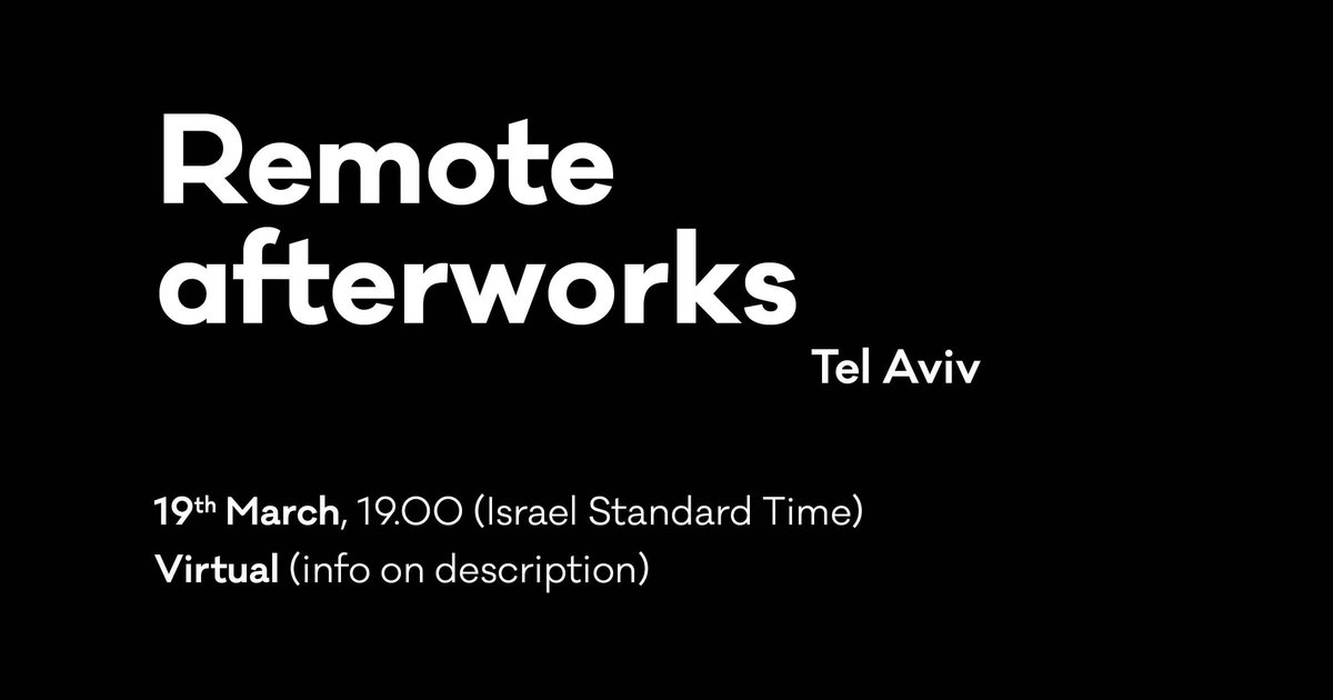 remoteafterwork's tweet photo. We are ready to host our first #virtualremoteafterwork !! Join our @Meetup group to find out all the details. 

#keeptheworldworking 
#remoteafterworks https://t.co/5W7uzyMn8z