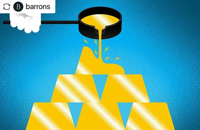 NWillustrator's tweet photo. ⁣
⁣⁣
⁣#repost @barrons⁣
⁣__________________⁣
⁣⁣
���Gold is known for being a haven during turbulent times, and the coronavirus-induced market plunge is no different. Learn why at the link in our bio.⁠⠀⁣
⁣Illustration by @neilwebb_illustrator https://t.co/xKvLzbJa2d https://t.co/NScXh19NKH