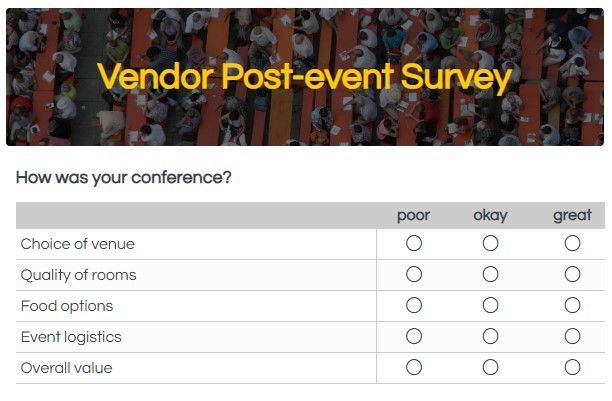 Formsite's tweet photo. Do you use forms event registrations or surveys? See all about Formsite's event form templates. Form Templates for Conferences: Before, During & After https://t.co/xEwM3M1x7R #webforms #tradeshows #conferences #Formsite https://t.co/ake2tNR9pf