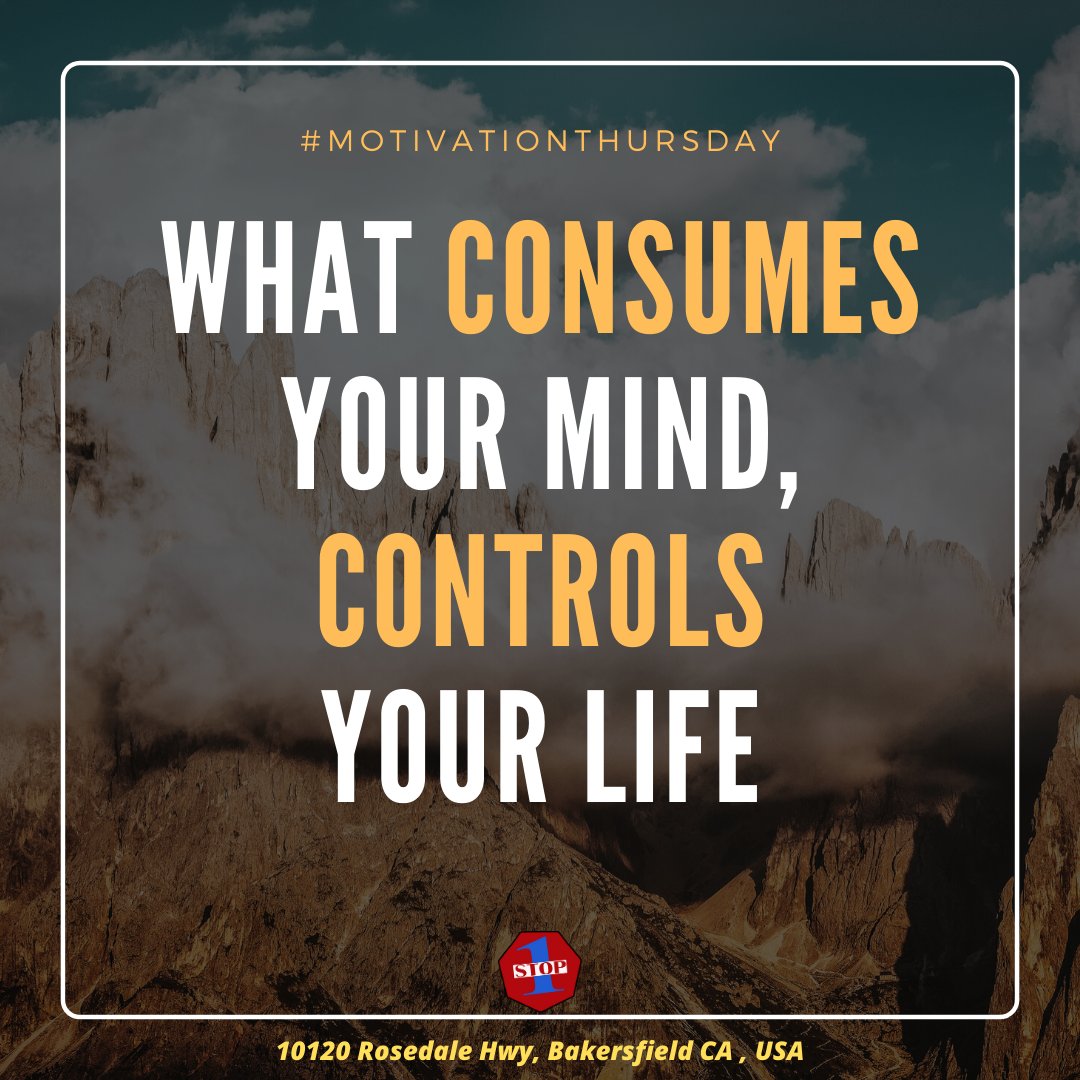 Your thoughts will determine how your life plays out, whether you will succeed or not in what you hope to achieve. #mindset #thursdaymotivation #winningmindset #practicegratitude #OneStopAutoCare&amp;Smog #HighQualityServices #AutoRepairServicesRosedale #Repair #Tires #Cars #Carlover
