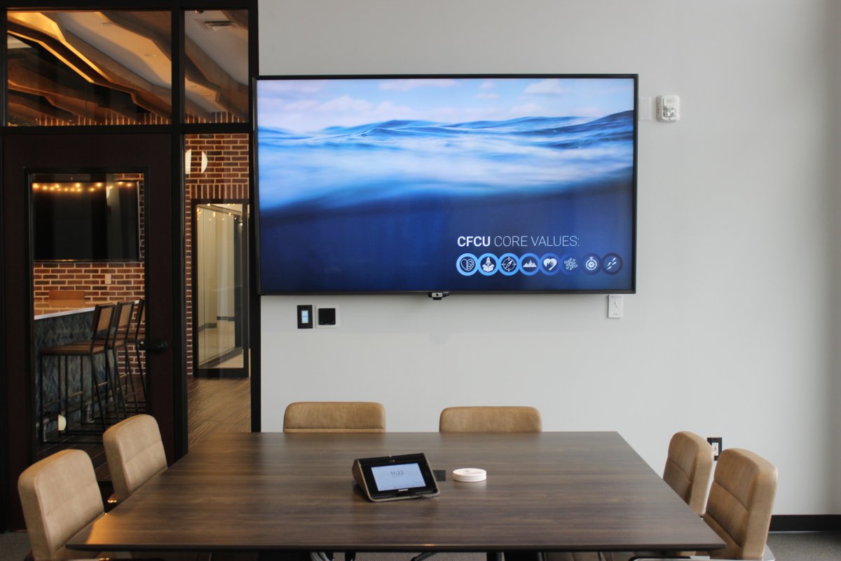 Crestron's tweet photo. Christian Financial Credit Union wanted to merge IT and AV throughout their facility while maintaining a secure and scalable solution. Crestron DM NVX did exactly that. 

Learn more: https://t.co/EWOgRsLKbY 
#DMNVX https://t.co/NMGXlHaqTt