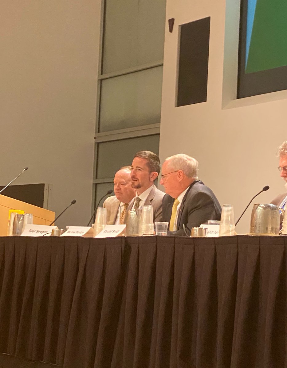 NaescoNews's tweet photo. @BretStrogen, Special Assistant for Energy &amp; Sustainability at @ASArmyIEE, says the new #CMMC certification is intended to improve cybersecurity practices and in turn increase #federalefficiency. By 2026, all new @DoD procurement will need to be compliant. #NAESCOevents https://t.co/NxTrfVOwGX