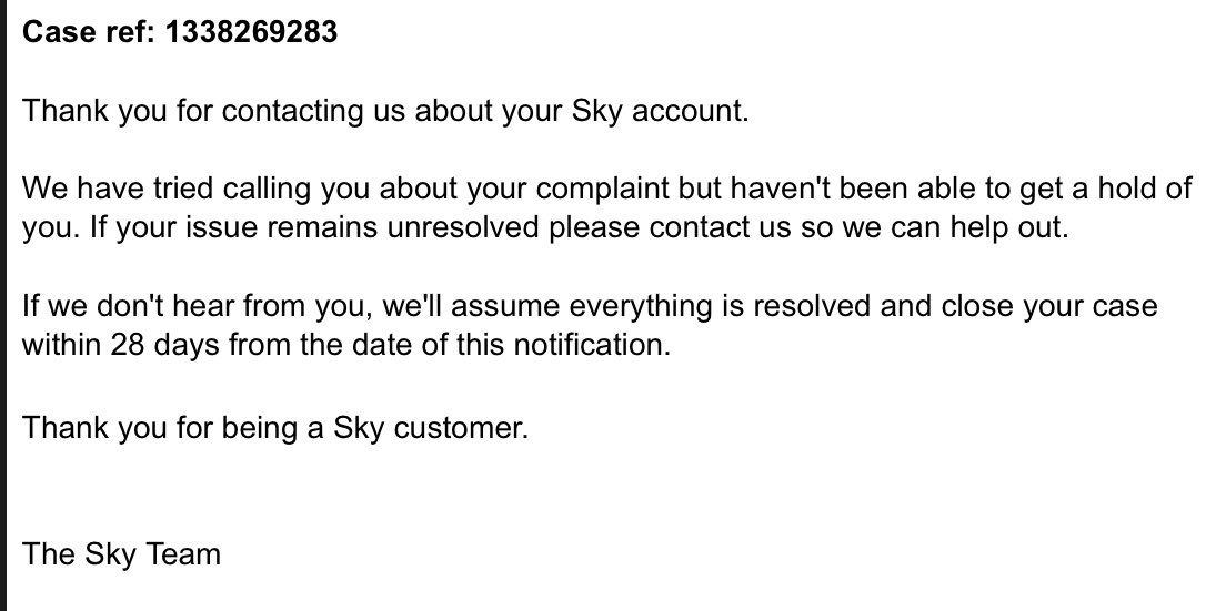 M_Bedi's tweet photo. @SkyHelpTeam biggest liars in the world. You have never called me. In fact you have never resolved my complaint for the past 12 months. To add to insult you send an email from a non manned email. You disgust me!! https://t.co/RELAj7uWl2