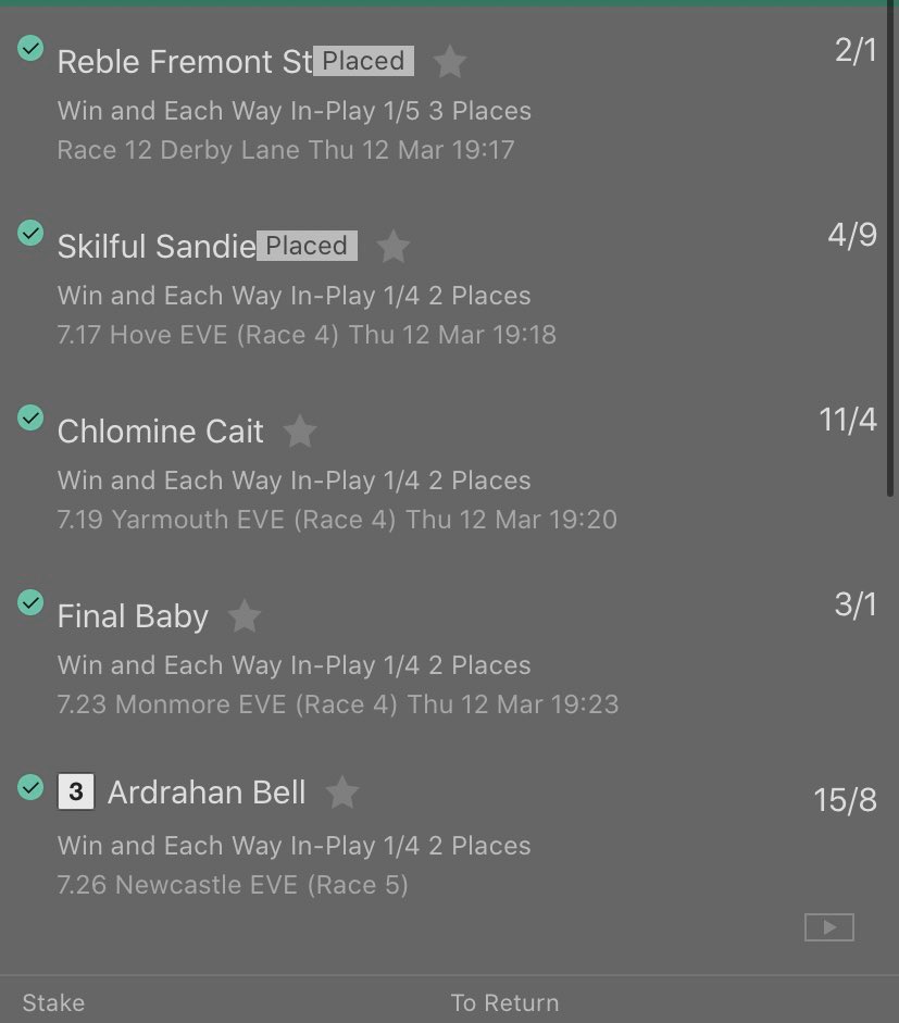DBTips1's tweet image. Little mini fun bet on the dogs pays off💰