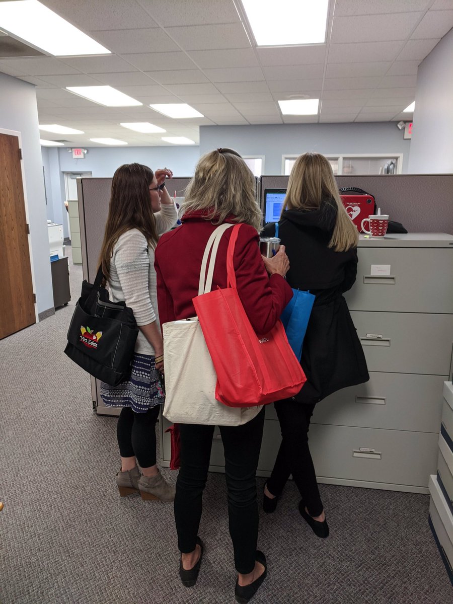 angschaal's tweet photo. Our amazing teachers keep going...even when our meeting room is taken over! 💕💕💕 @francis_scruci @KaraffaAlyssa @Zeb_Kellough @KDaneyBGCS @ERadabaughBGCS @mjbechstein https://t.co/wxRBCZan2k
