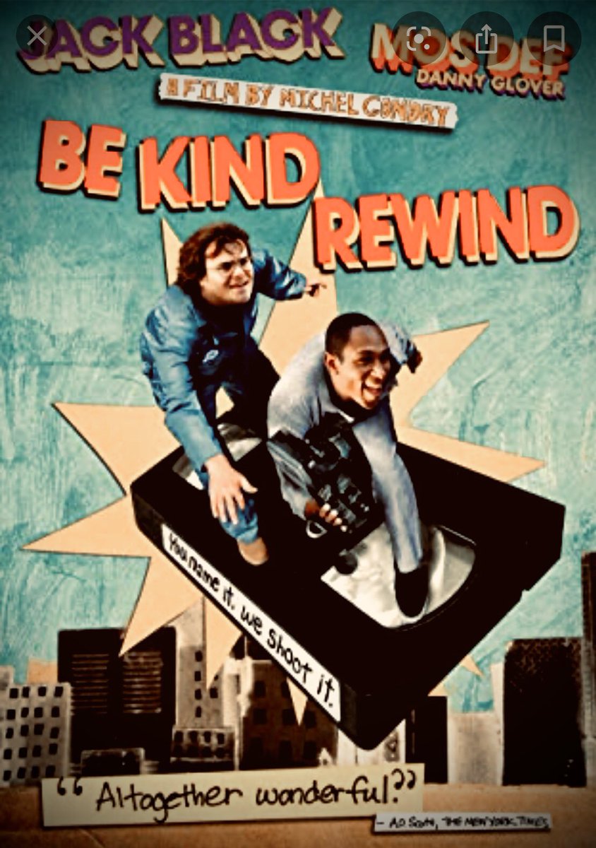 giovanniciofalo's tweet photo. #socialfilmchallenge #social4social #smm20 Perché dimostra che è difficile porre limiti alle #storie, perché è di @MichelGondry, perché oltre che un bel film è un #ipertesto: Be Kind Rewind #socialfilmchallenge #restiamoacasa https://t.co/cOaEYZRTcp