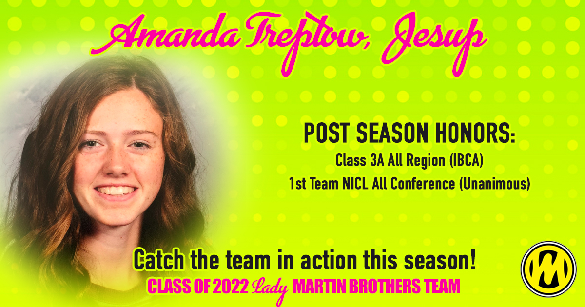 Congratulations Amanda Treptow, Jesup, on your post season honors. We can't wait to watch you and the Martin Brothers 2022 team play during this summer's club season!  

#classof2022 #girlsbasketball #martinbrothers