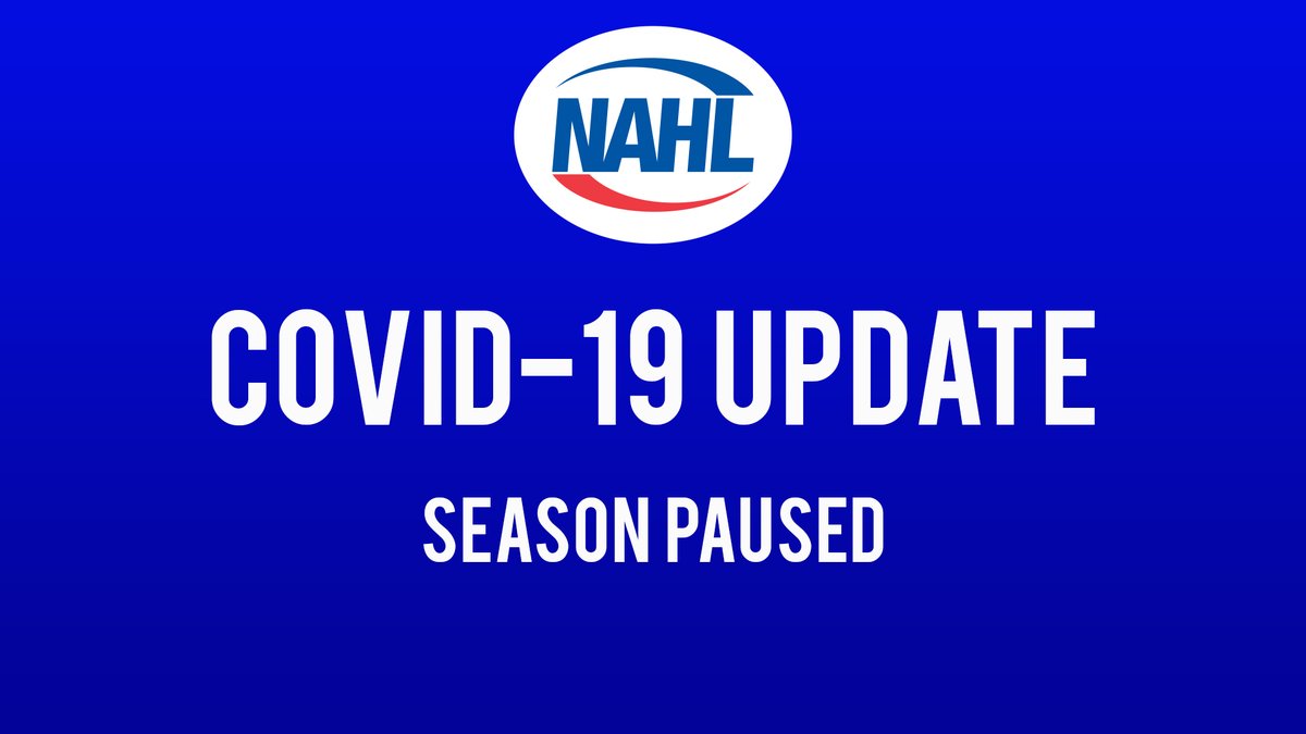 The North American Hockey League (NAHL) has announced that the current 2019-20 regular season has been paused effective immediately upon further and continuous review of the #NAHL Board of Governors. nahl.com/news/story.cfm…