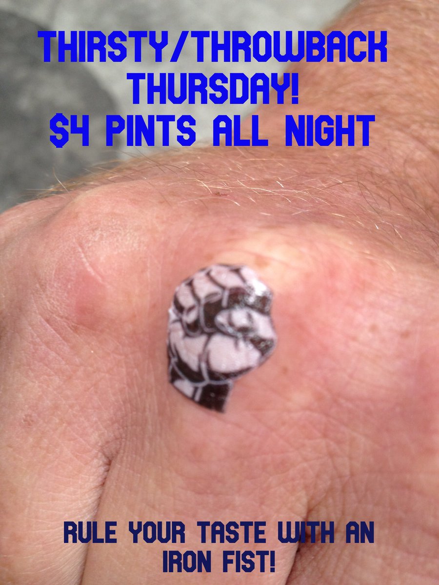 Don’t let the rain keep you away! Thirsty Thursday is here and we got you covered LOL! $4 dollar pints all day and night. #ThirstyThursday #ThrowbackThursday #4DollarPints #Beer #IronFistBrewing #RuleYourTastewithAnIronFist #VistaBeer #CraftBeer