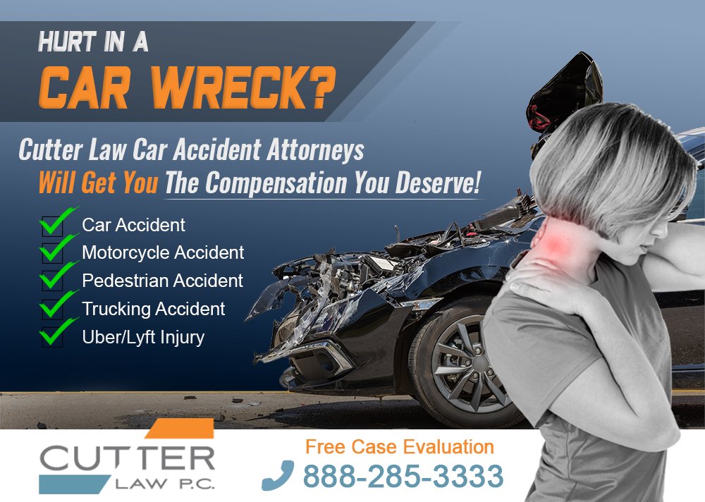 CutterLawPC's tweet image. Have you or a loved one been involved in an automobile collision? Don’t automatically accept the insurance company’s offer! Let the experienced legal team at Cutter Law P.C. get you the help you need! #law #carwreck #lawyer #caraccident

cutterlaw.com/personal-injur…