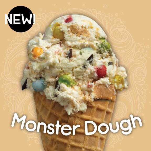 perrysicecream's tweet photo. BRAND NEW, three flavors exclusive to ice cream stands this year: Marshmallow Treat, Monster Dough, and Very Bad Breakup! #PerrysGoodStuff https://t.co/NpFgXrIvj7